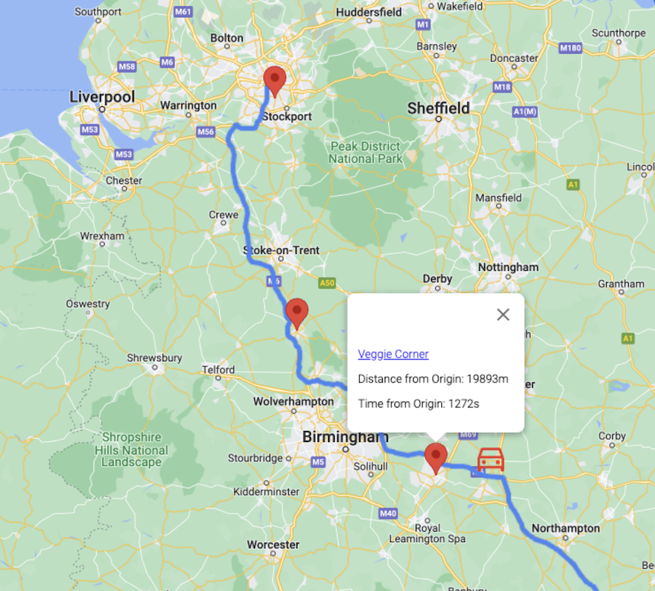 Route with search results Route with search results