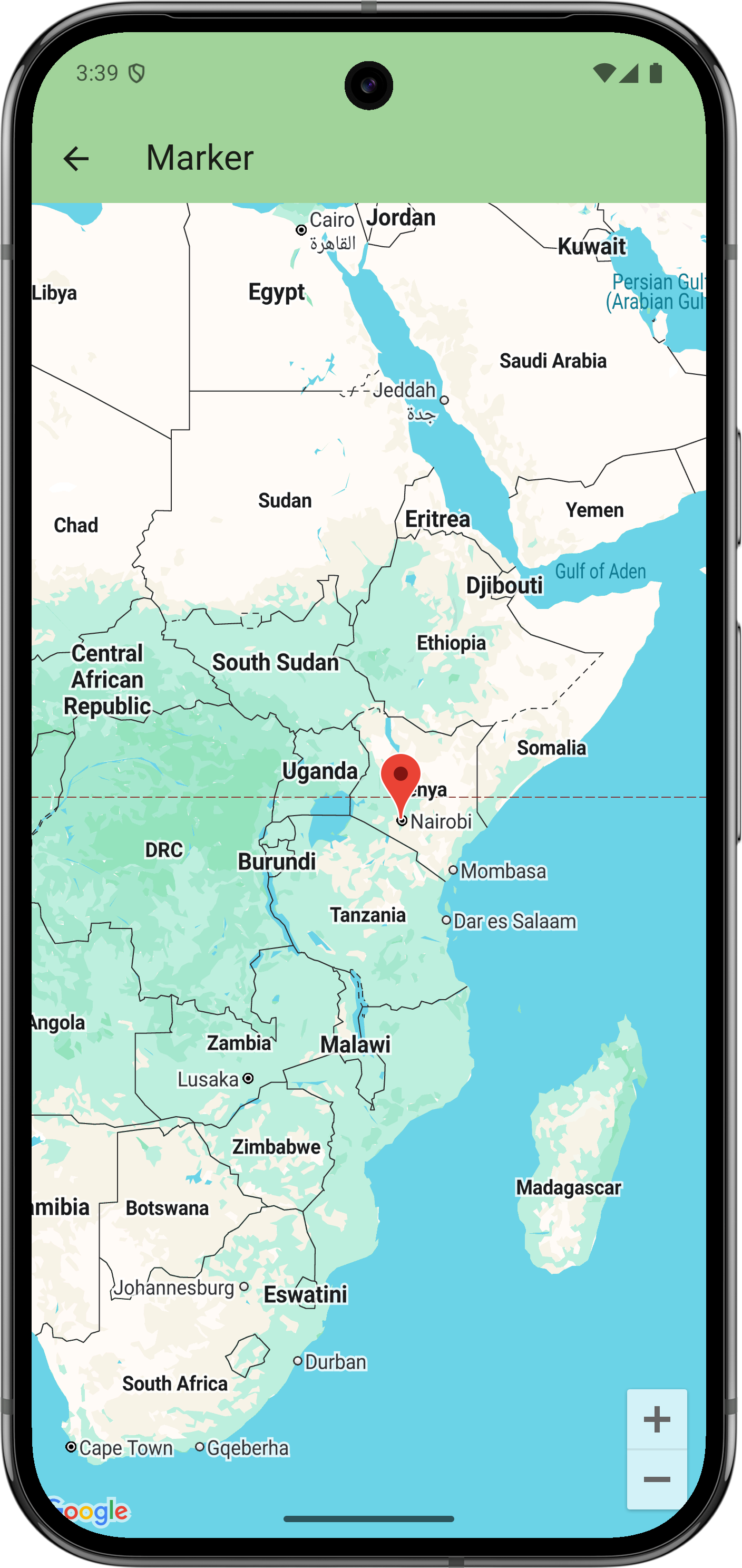 Image of Add a marker to a map.