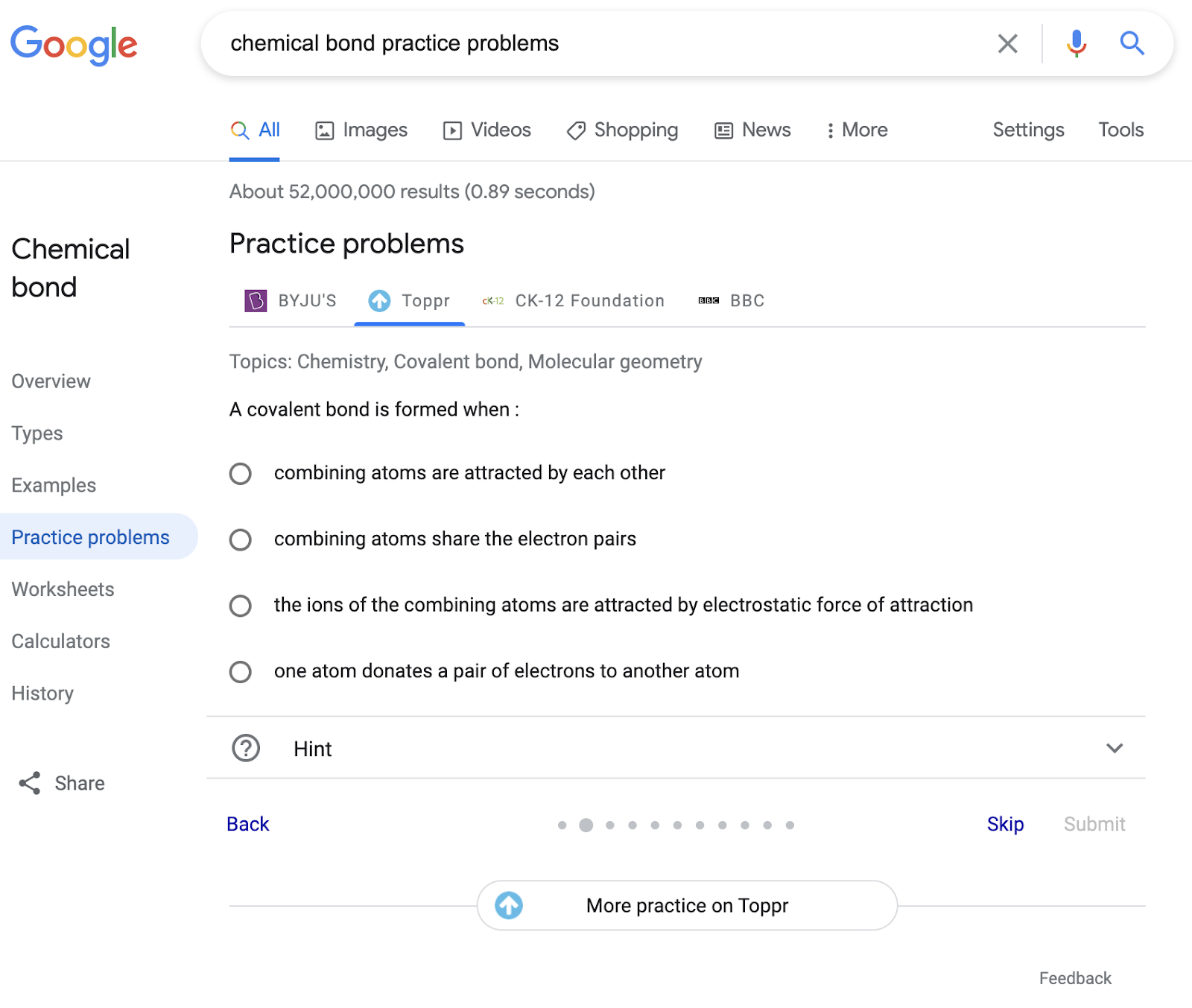 Practice problems rich result on Google Search Practice problems rich result on Google Search