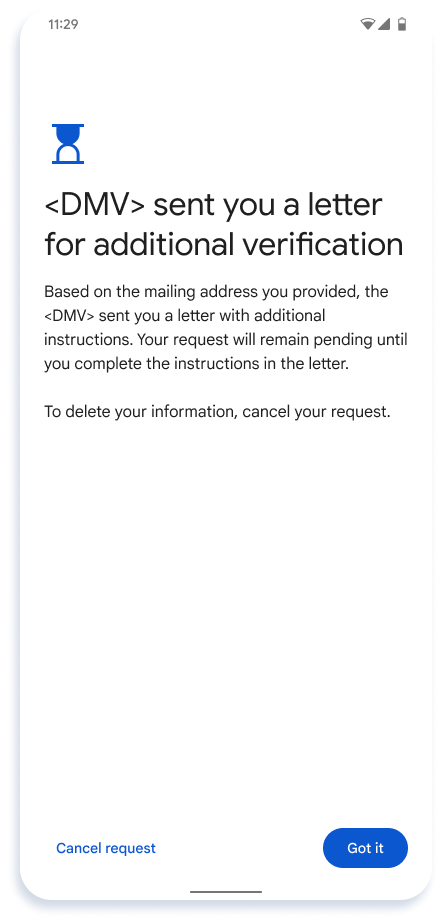 User should follow the instructions in the letter sent by the issuer.